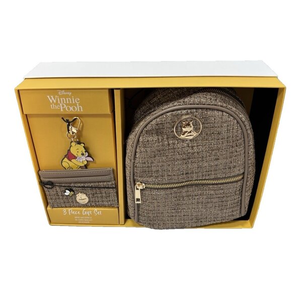 Disney Trip Winnie The Pooh 3pc Gift Set Cute Mini Backpack ID Card And Keychain - Picture 12 of 12